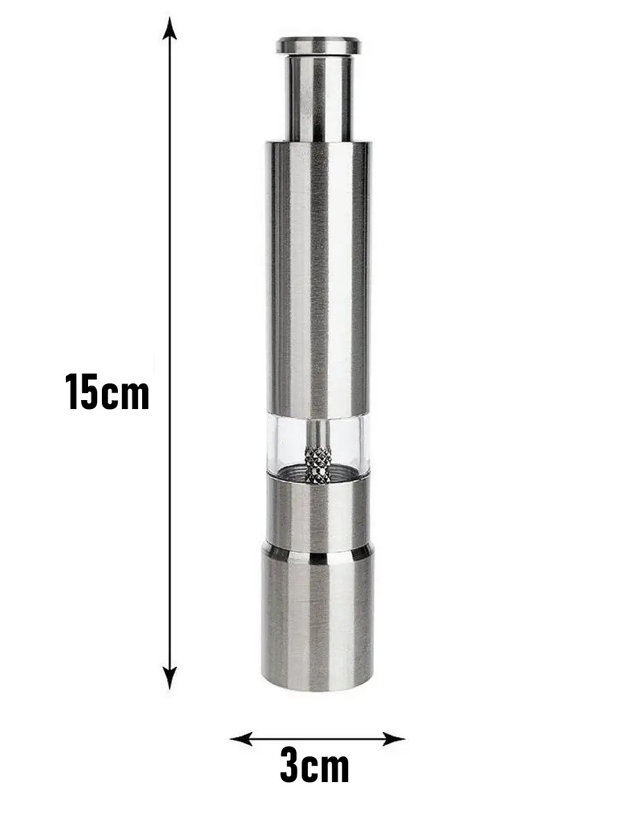 Karabiber Tuz Öğütücü Profesyonel 304 Paslanmaz Çelik Manuel Baharat Değirmeni 720252