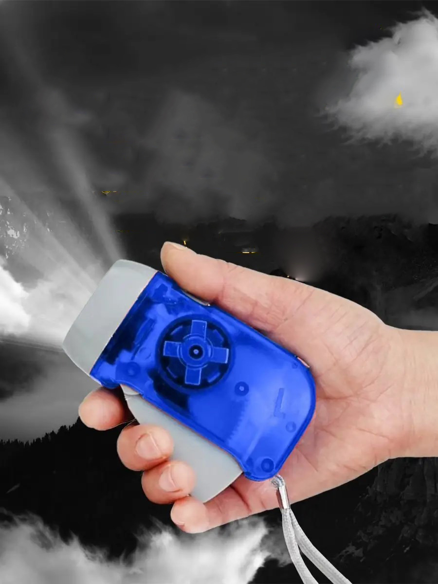 Kendinden Dinamo Şarjlı Pilsiz Acil Durum El Feneri Manuel Şarjlı El Feneri 721624