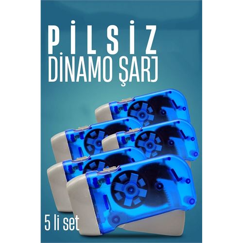 TransForMacion 5 li Kendinden Dinamo Şarjlı Pilsiz Acil Durum El Feneri Manuel Şarjlı El Feneri 721625