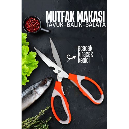 TransForMacion Mutfak Makası - Tavuk Kesme Makası Balık Temizleme Makası Salata Hazırlama Makası   721626