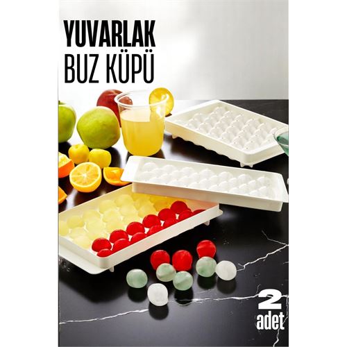 TransForMacion Buz Kalıbı YUVARLAK İçecek Buz Kalıbı - Mutfak Buz Kalıbı Kolay Çıkarılır Buz Kalıbı 2 ADET 721630