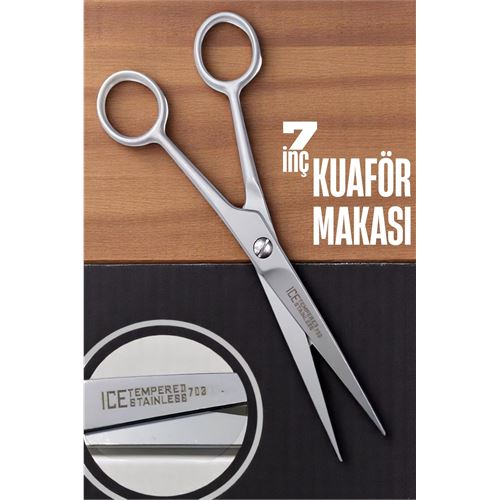 TransForMacion Ice Tempered 702 Berber Kuaför Makası Saç Kesim Makası Bıyık Sakal Makası Kuaför ekipmanları 17 cm  721631