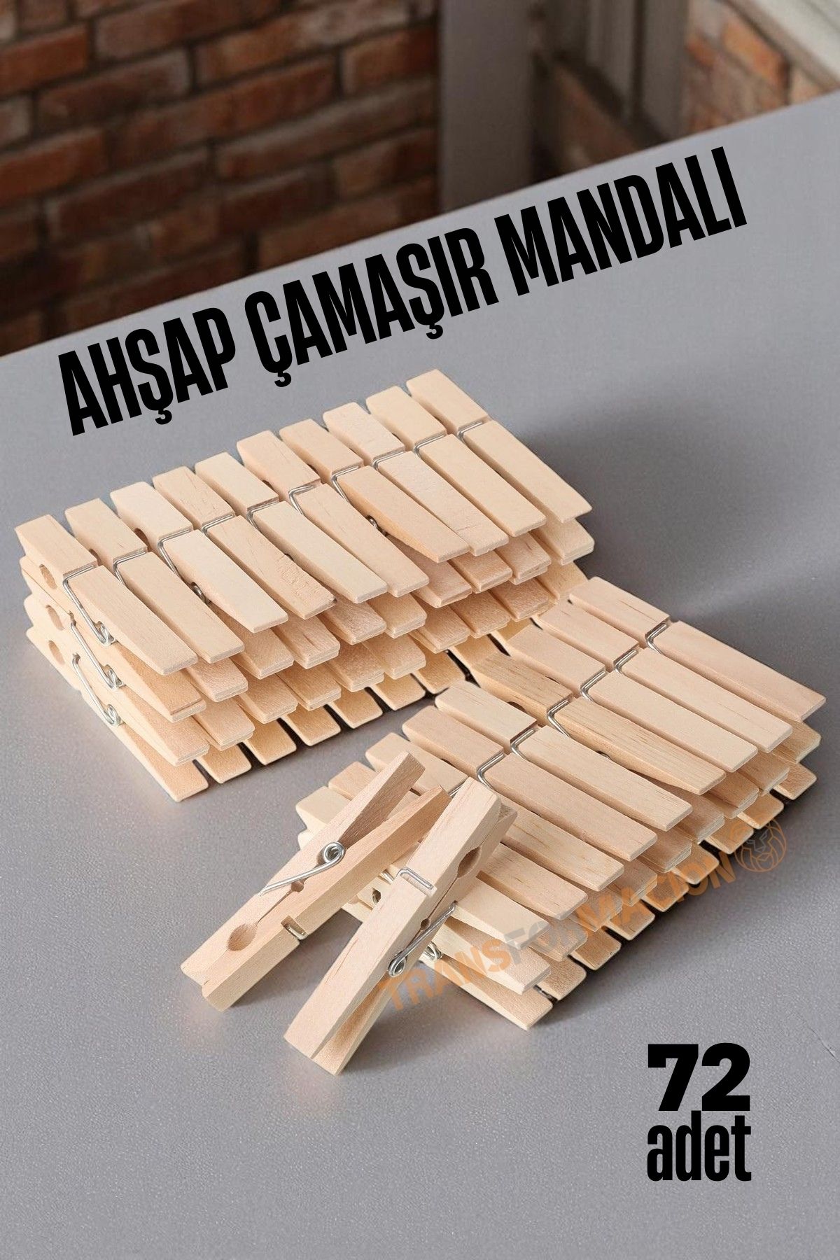 Ahşap Çamaşır Mandalı 72 ADET 721654