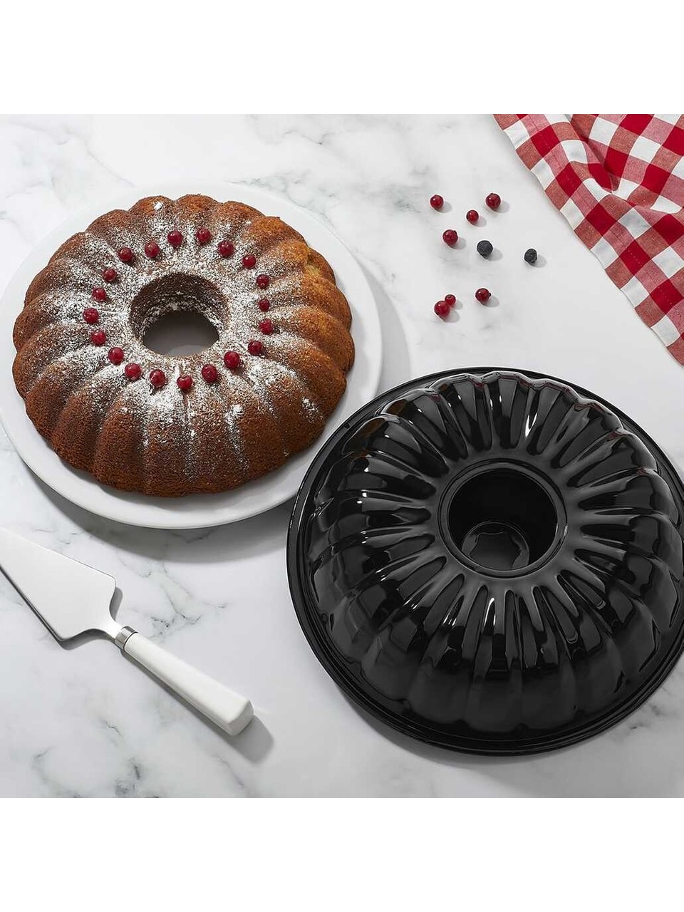 Emaye Kek Kalıbı - Yapışmaz Siyah Emaye Kek Kalıbı 29 CM 721669