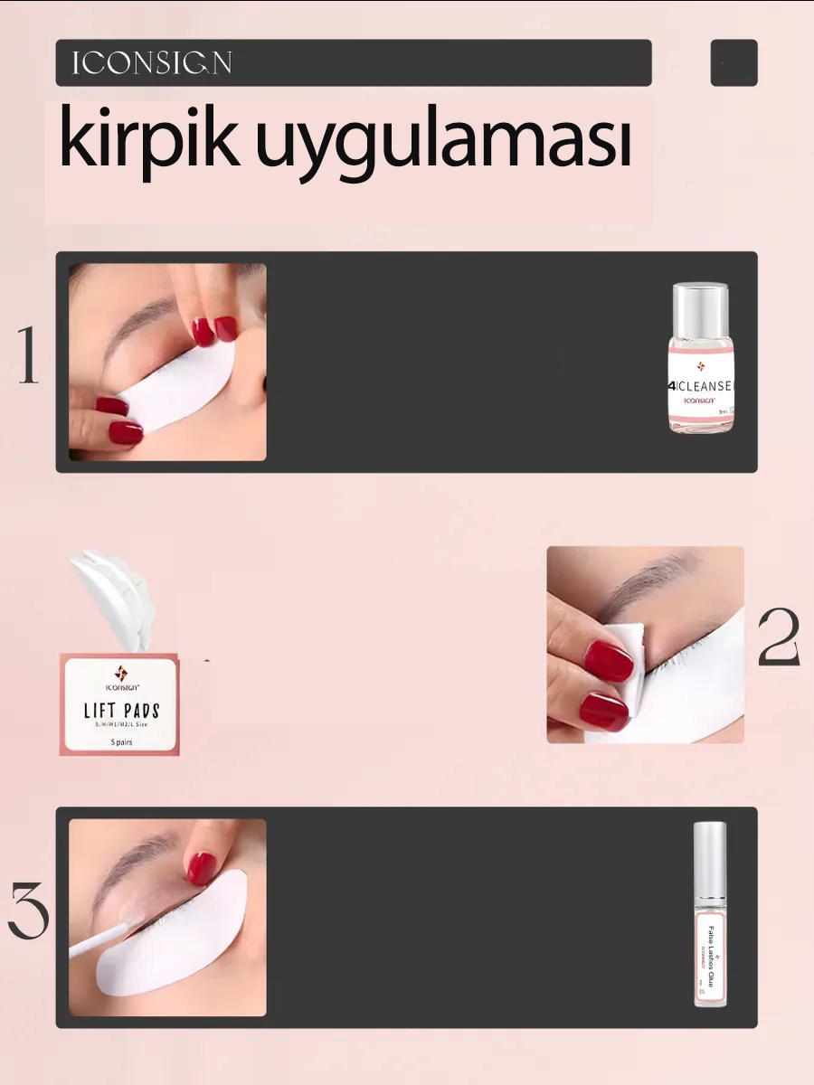 Lifting Seti - Kirpik Perması Kirpik Kaldırma Seti - Kaş Sabitleyici Multi Kullanım 721671