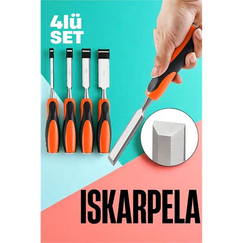 TransForMacion Iskarpela Seti - Vanadyum Çelik Ahşap İşleme Aleti  Profesyonellere Ahşap Keski Seti 721672
