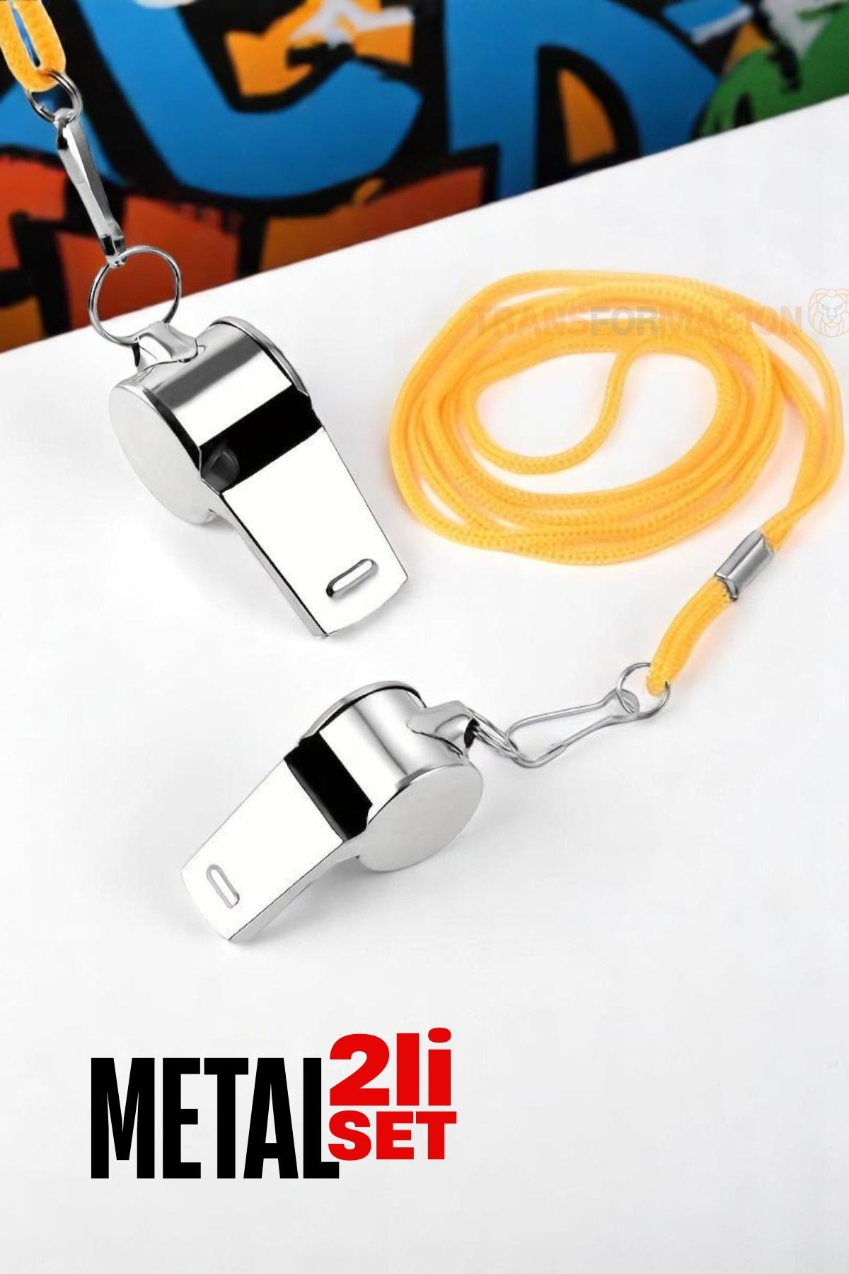 Metal Düdük - Spor Düdüğü - Hakem Düdüğü Metal Deprem Düdüğü 2 li SET 721676