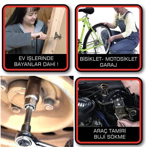 TransForMacion Profesyonel 40'lı Lokma Seti - Dayanıklı ve Pratik Kullanım Torklu  Tamir Seti  721677