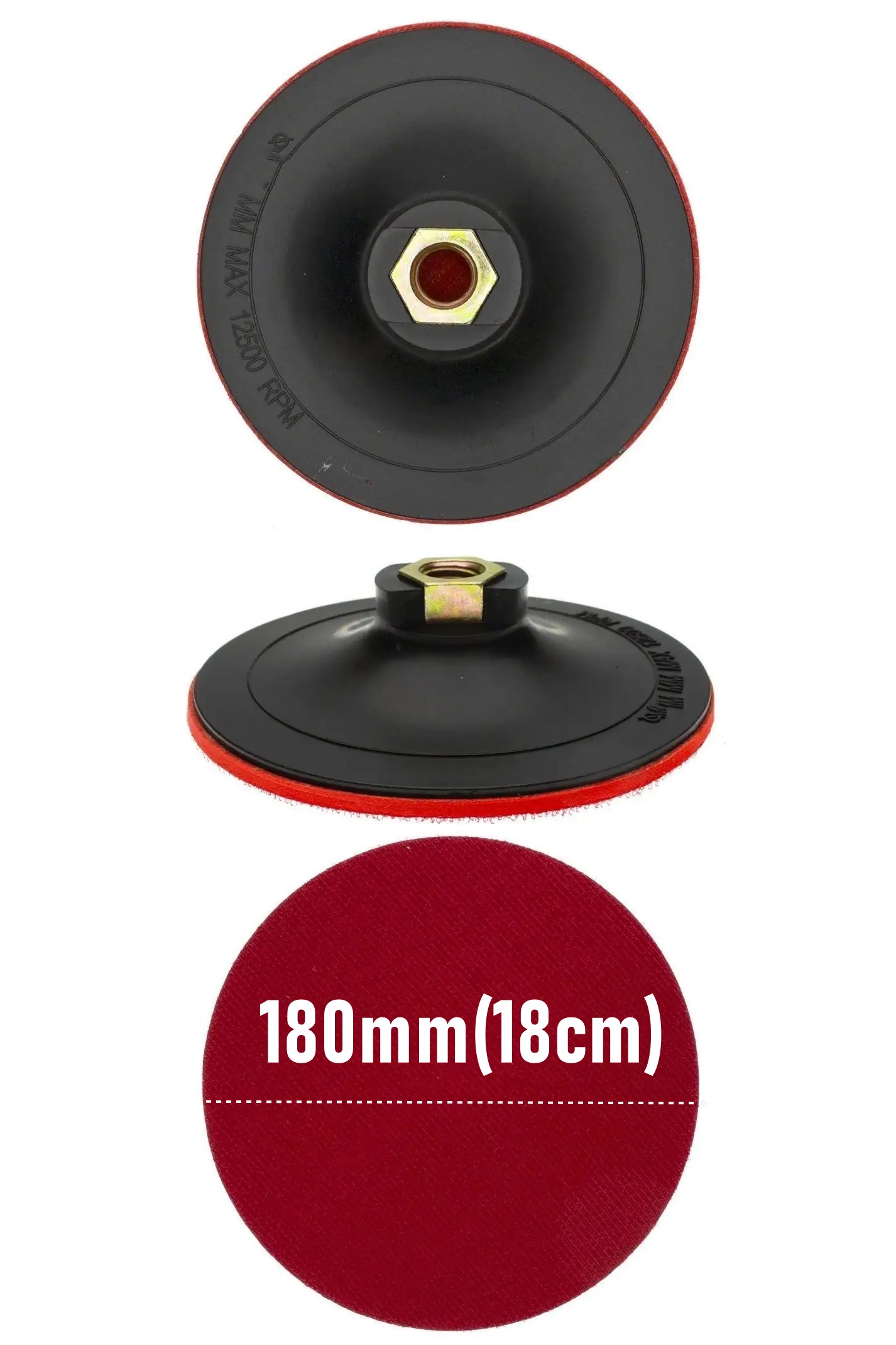 180 mm Cırtlı Zımpara Disk Pasta Cila Sünger Tabanı 721678