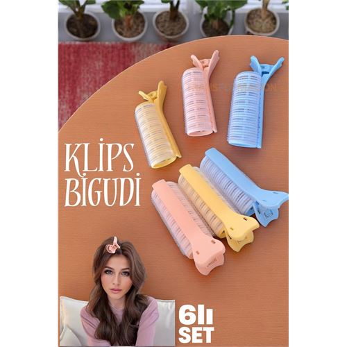 TransForMacion Klipsli Saç Bigudisi Isısız Doğal Bukle Gece Bigudisi 3 cm 6 lı Set 721635