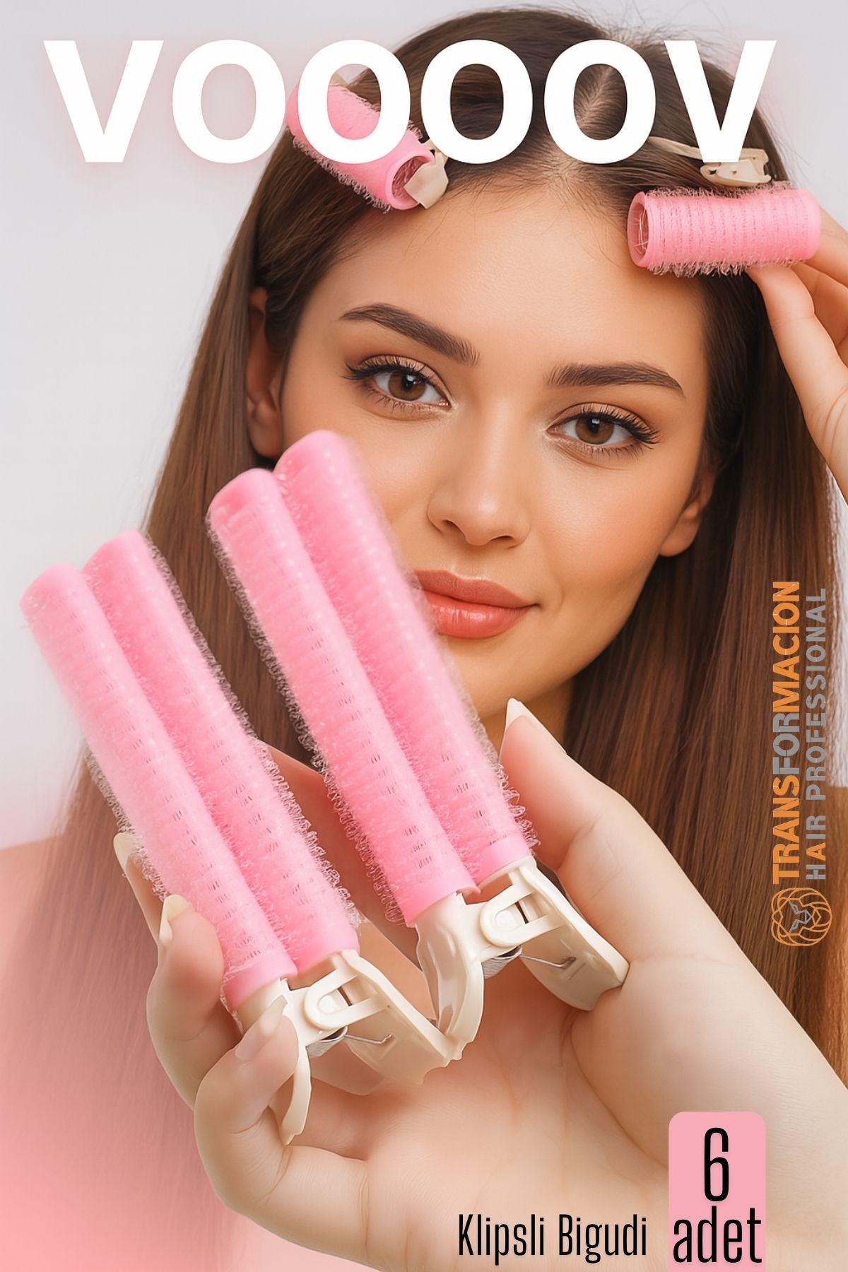 Klipsli Saç Bigudisi Isısız Doğal Bukle Gece Bigudisi 3 cm 6 lı Set 721635