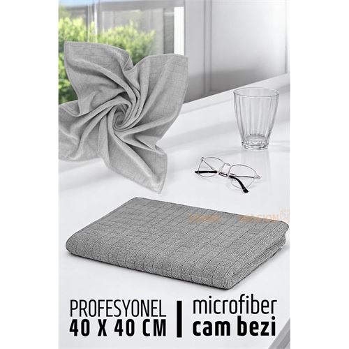 TransForMacion Çift Yüzeyli Profesyonel Microfiber Cam Bezi - Yüksek Kalite Temizlik Bezi  40 x 40 cm  721680