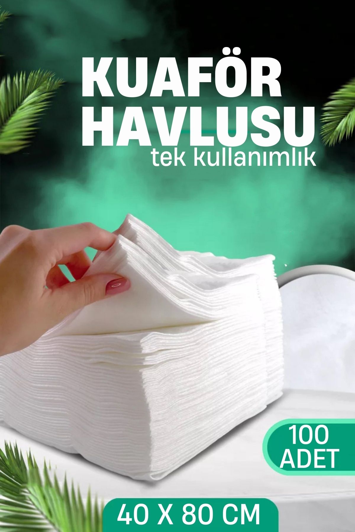 Tek Kullanımlık Kuaför Havlusu - Berber Havlusu Spa Havlusu Medikal Havlu 100 Ad 