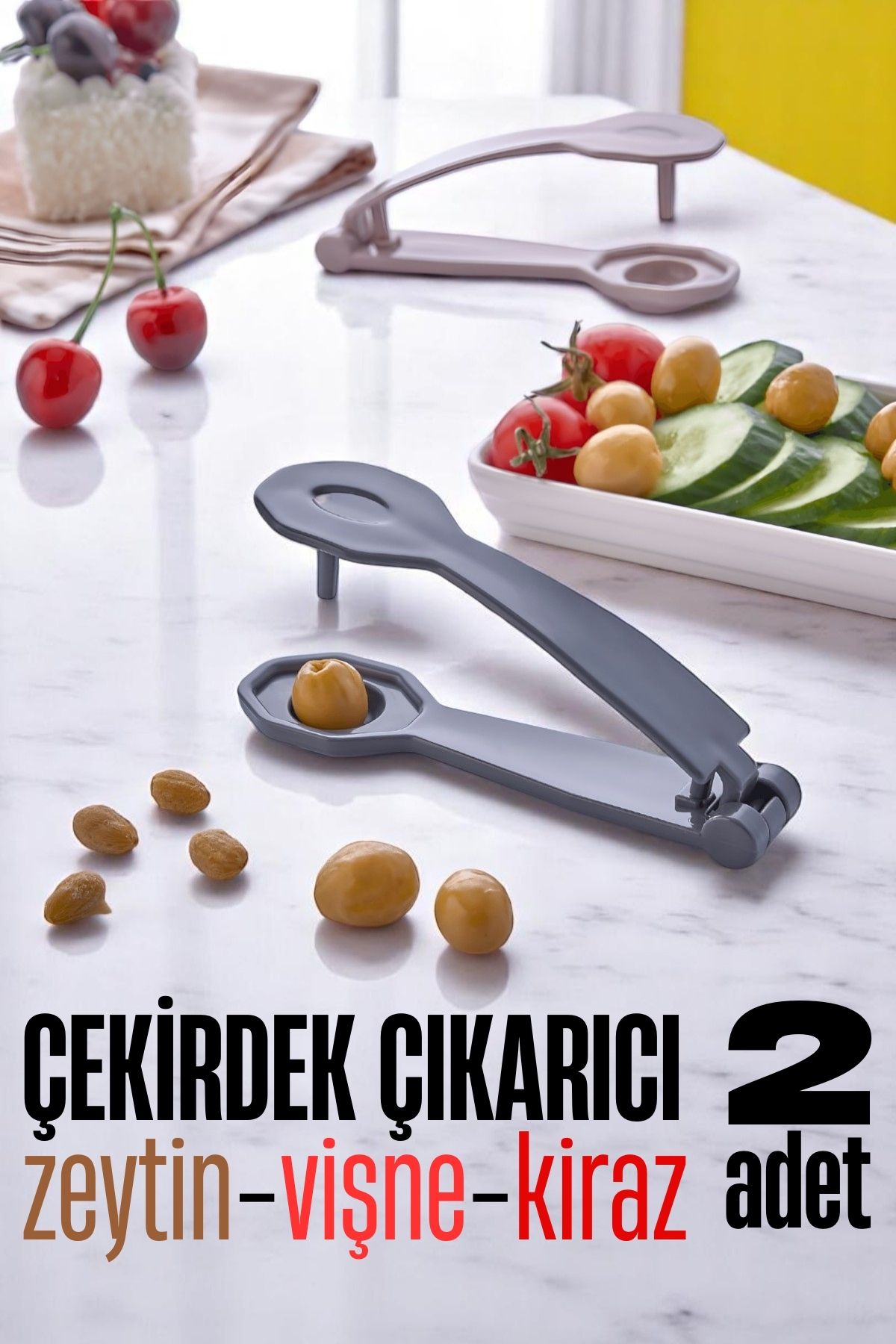 ModaCar Çekirdek Çıkarıcı - Kiraz Çekirdek Çıkarıcı Zeytin Çekirdek Çıkarıcı 2 adet 