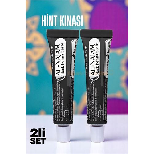 Modacar Geçici Dövme Kınası - Tüp Hint Kınası Siyah 2li SET Al-Najam 