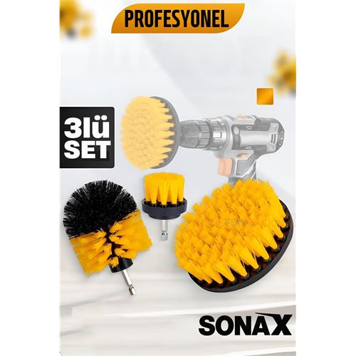 Transformacion Matkap Fırçası - Matkap Ucuna Takılan Fırça Seti Sonax - Profesyonel Temizlik Fırçaları 721685