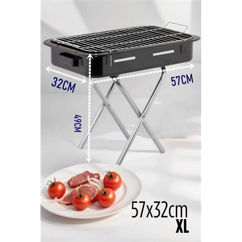 ModaCar Xl Emaye Mangal Katlanır Ayaklı 52 x 32 cm 720535