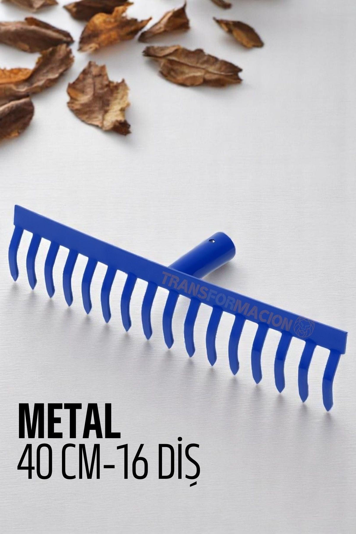 Metal Bahçe Tırmığı - Yaprak Toplama Tırmığı Dayanıklı Tırmık 16 DİŞ 40 CM 721687