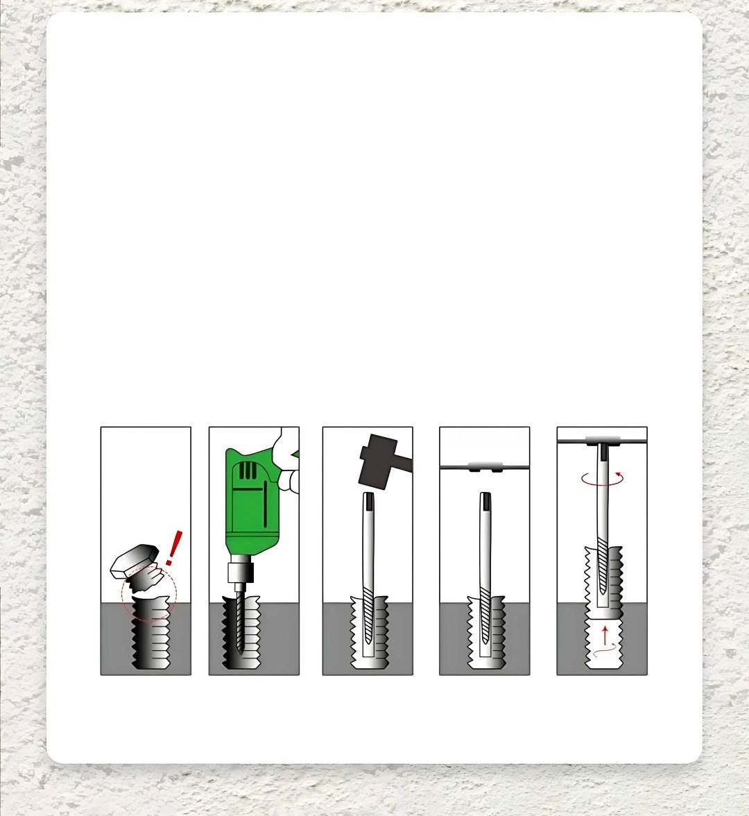 Ters Kılavuz 6 lı Set Saf Çelik Kırık Civata Vida Sökücü Kırılmış Vida Civata Sökme Aparatı 721690