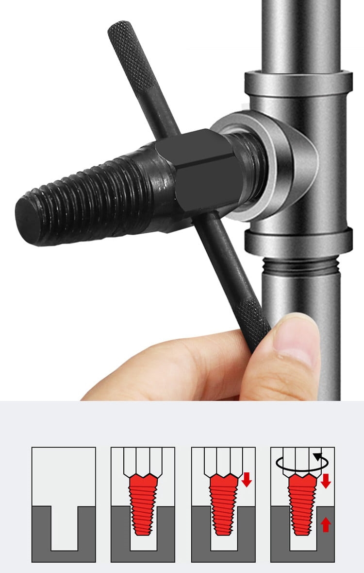 Ters Kılavuz Hasarlı Musluk Boru Vana Kılavuz Seti Musluk Açma 721691