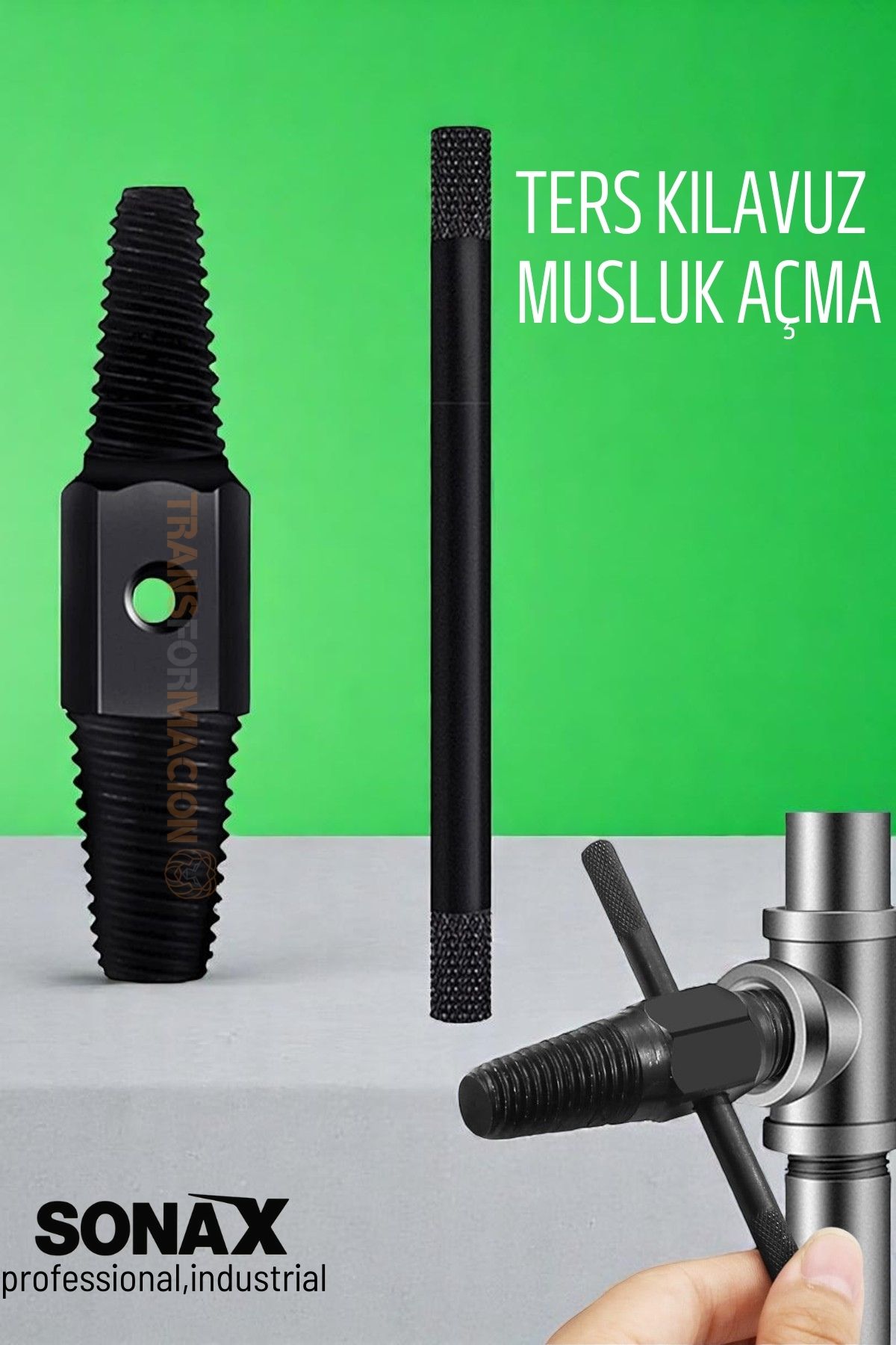 Ters Kılavuz Hasarlı Musluk Boru Vana Kılavuz Seti Musluk Açma 721691