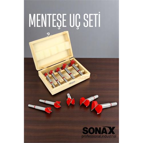 TransForMacion Menteşe Uç Seti Ahşap Freze Bıçağı Yuvarlak Panc 5 Adet Çantalı Takım 721696