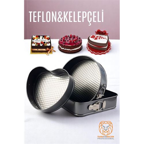 TransForMacion 3 Boy Kelepçeli Kek Kalıbı 24-26-28 Cm Çoklu Kek Kalıbı Teflon 721697