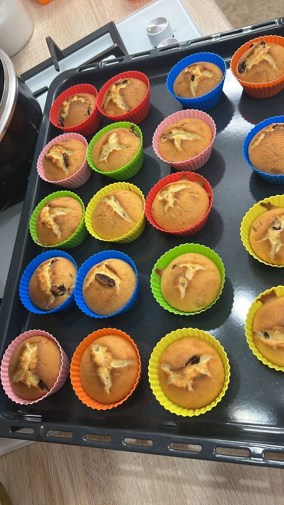Silikon Muffin Kalıbı - Sürekli Kullanım Muffin Kek Kalıbı 6 ADET 721702