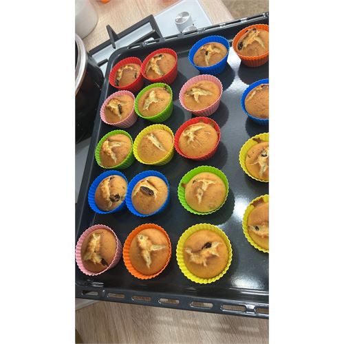 TransForMacion Silikon Muffin Kalıbı - Sürekli Kullanım Muffin Kek Kalıbı 18 ADET 721704