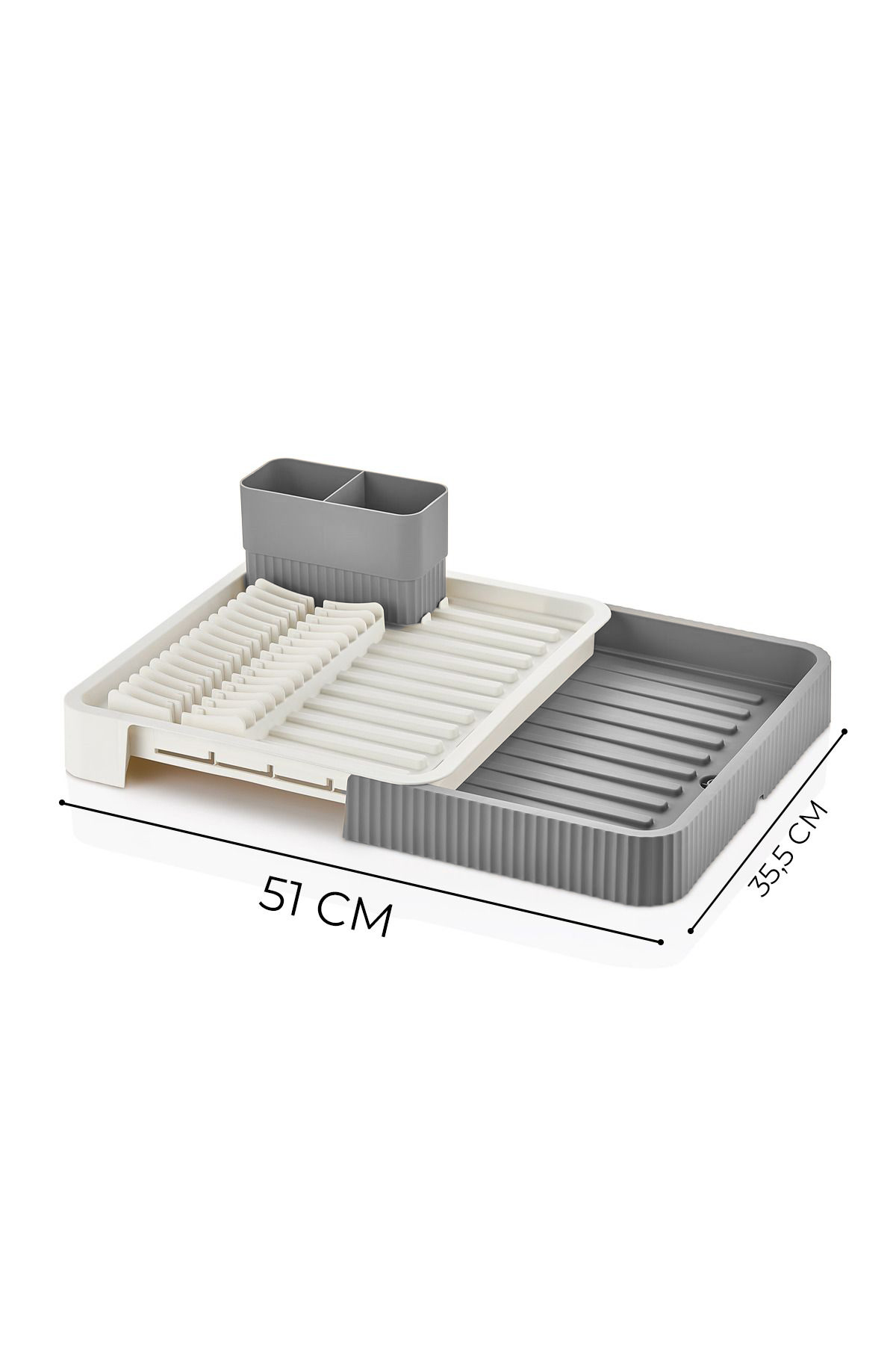 Açılır-Kapanır Bulaşıklık - Bulaşık Durulama Sepeti Tabaklık Bulaşık Kurutmalık GRİ 721707