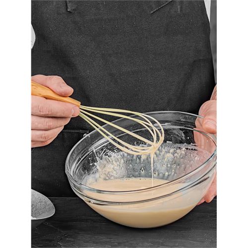 TransForMacion Ahşap Saplı Silikon Çırpıcı - Yumurta ve Sos Çırpıcı, Mutfak Çırpıcısı, Çırpma Teli 721715