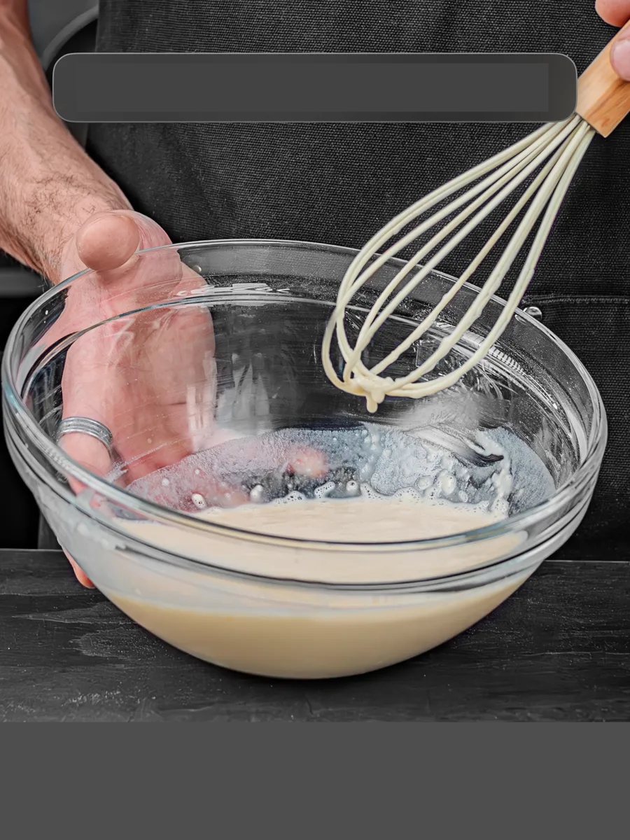 Ahşap Saplı Silikon Çırpıcı - Yumurta ve Sos Çırpıcı, Mutfak Çırpıcısı, Çırpma Teli 721715