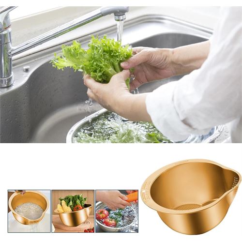 TransForMacion Pirinç Süzgeci Makarna Salata Süzgeci 304 Inox Paslanmaz Çelik 721720