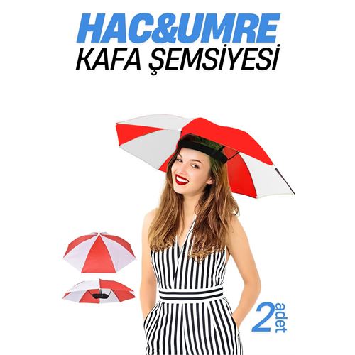 TransForMacion Hac Umre Kafa Şemsiyesi Güneş Koruma Şemsiyesi 2 adet 721726