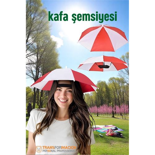 TransForMacion Kafa Şemsiyesi Güneş Koruma Şemsiyesi Relax Eller Serbest 4 Mevsim Kafa Şemsiyesi 721727
