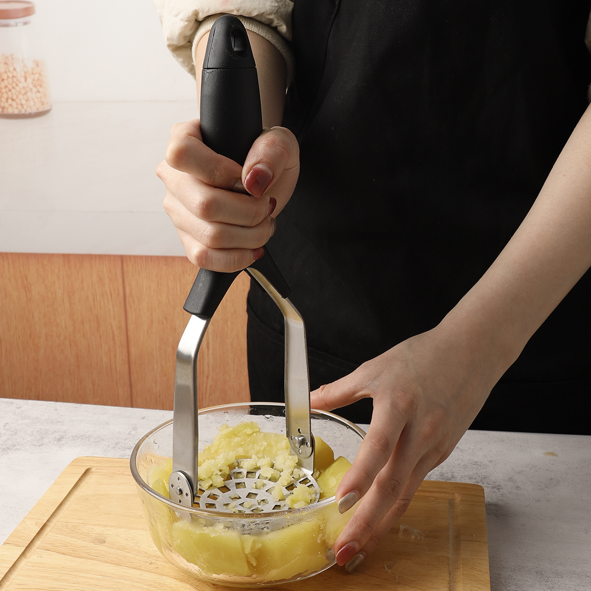 Patates Ezici 304 Paslanmaz Çelik Havuç Muz Avokado Ezici 721732