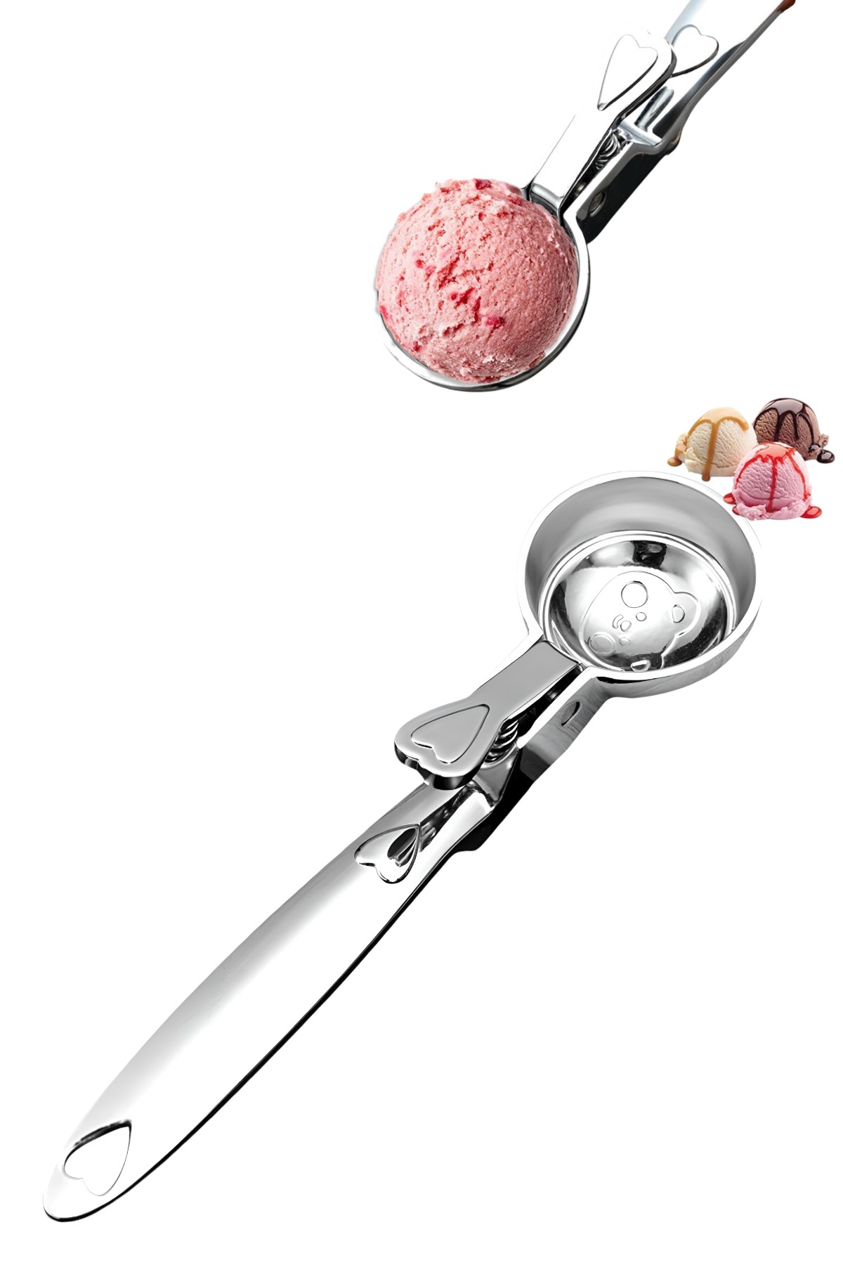 Mandallı Dondurma Kaşığı Dondurma Porsiyon Kaşığı Kurabiye Köfte Helva Porsiyonlama 721735