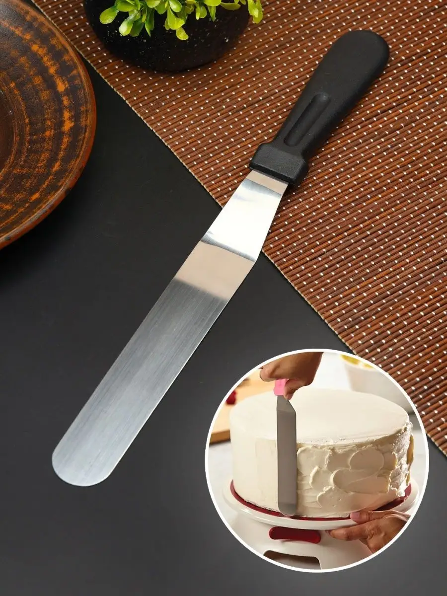 Pasta Spatulası Profesyonel 304 Paslanmaz Çelik 32 Cm 721740