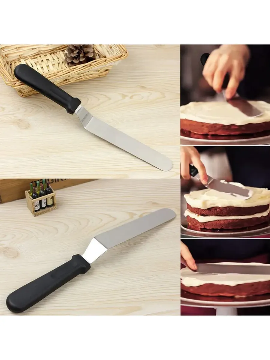 Pasta Spatulası Profesyonel 304 Paslanmaz Çelik 37 Cm 721741