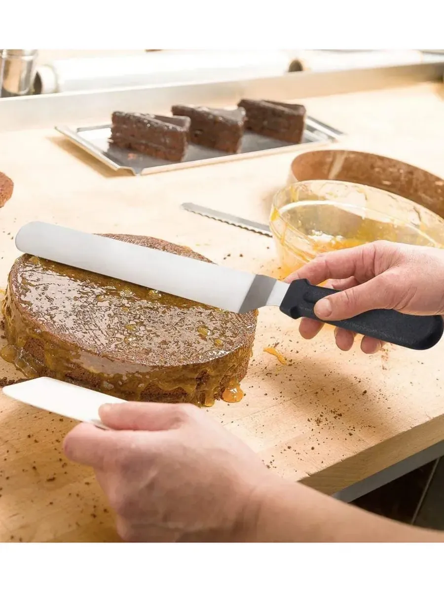 Pasta Spatulası Profesyonel 304 Paslanmaz Çelik 37 Cm 721741