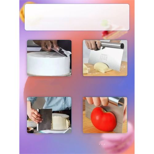 Transformacion Pasta Spatulası - Profesyonel Hamur Sıyırıcı - Ölçü Cetvelli Pasta Hamur Spatulası 721743