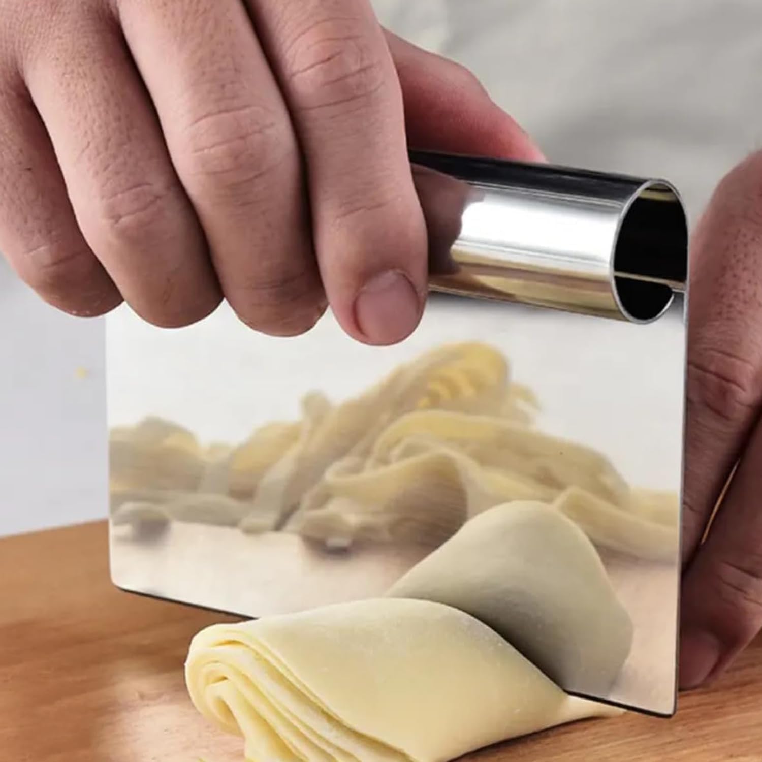 Pasta Spatulası - Profesyonel Hamur Sıyırıcı - Ölçü Cetvelli Pasta Hamur Spatulası 721743