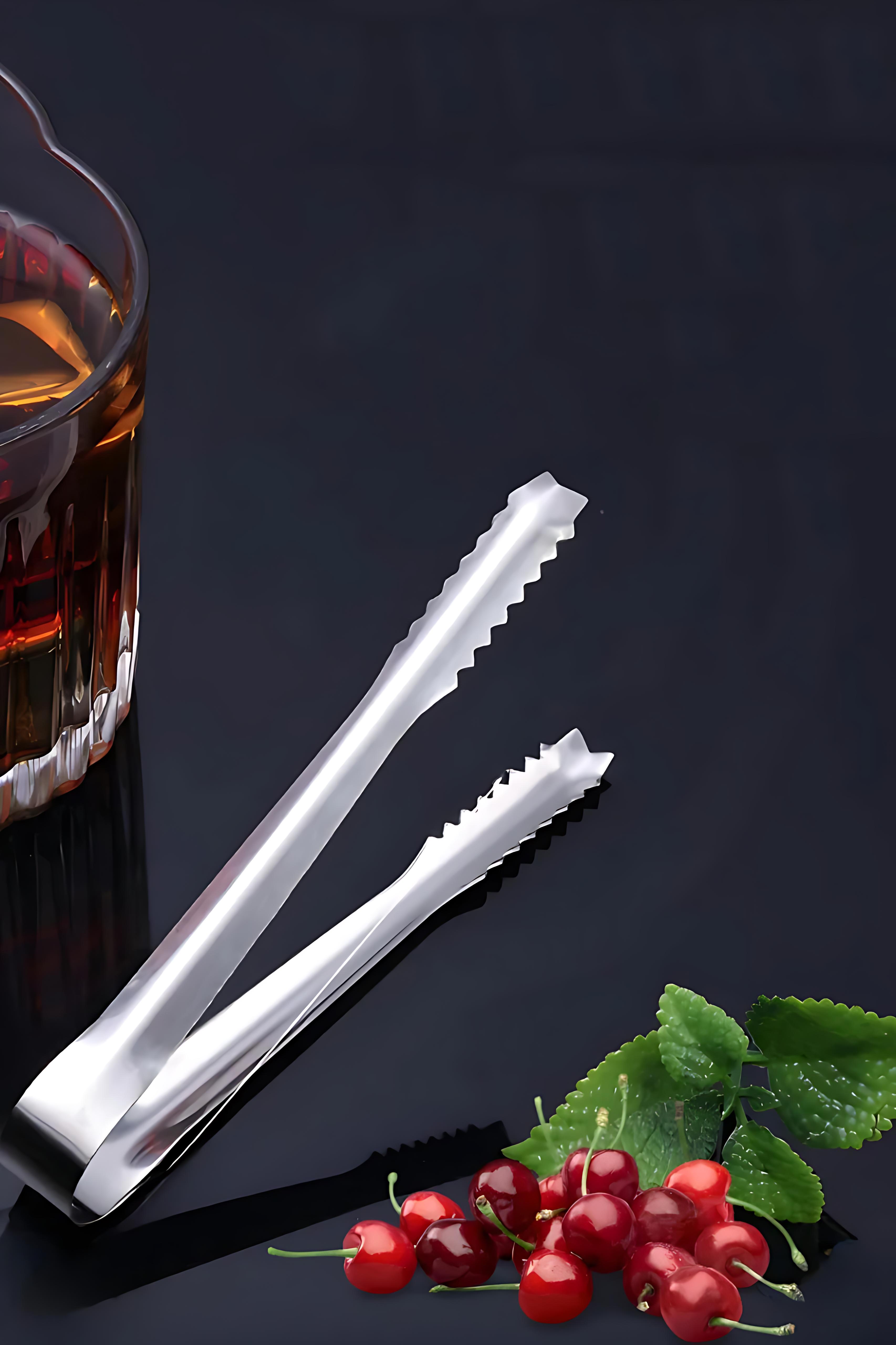 Buz Maşası - Şeker Limon Maşası Kokteyl Servis Maşası 2li PAKET 304 Paslanmaz Çelik 721752