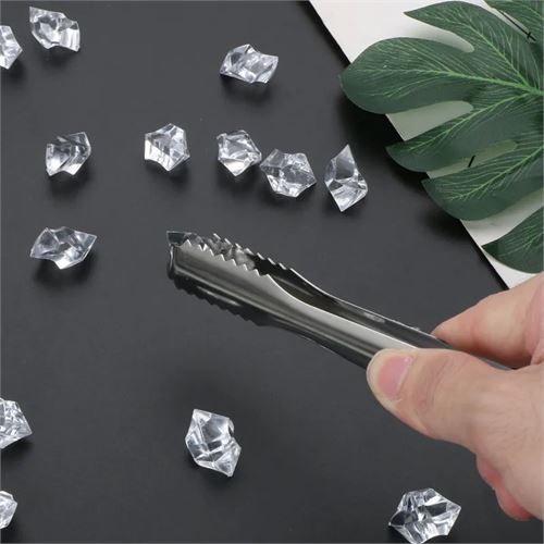 TransForMacion Mini 12.5 cm Buz Maşası - Şeker Limon Maşası Kokteyl Servis Maşası 5 li PAKET 304 Paslanmaz Çelik 721753