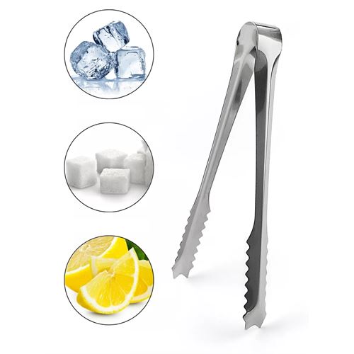 TransForMacion Mini 12.5 cm Buz Maşası - Şeker Limon Maşası Kokteyl Servis Maşası 5 li PAKET 304 Paslanmaz Çelik 721753