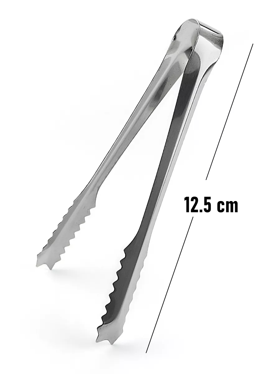 Mini 12.5 cm Buz Maşası - Şeker Limon Maşası Kokteyl Servis Maşası 5 li PAKET 304 Paslanmaz Çelik 721753