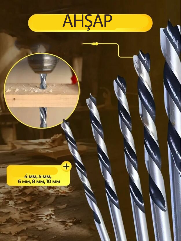 Matkap Ucu Seti- Beton Metal Ahşap Matkap Ucu Drill Bits Set 16 lı SET 721728