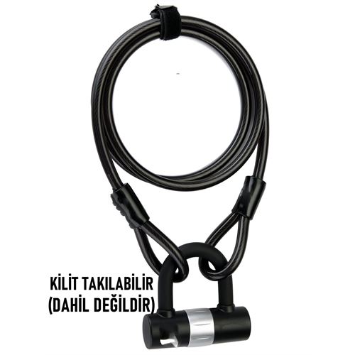 Transformacion Çelik Örgü Kablo Kilit 12mm 120 cm Bisiklet Kilidi Motosiklet Kilidi Eşya Garaj Kilidi 721730