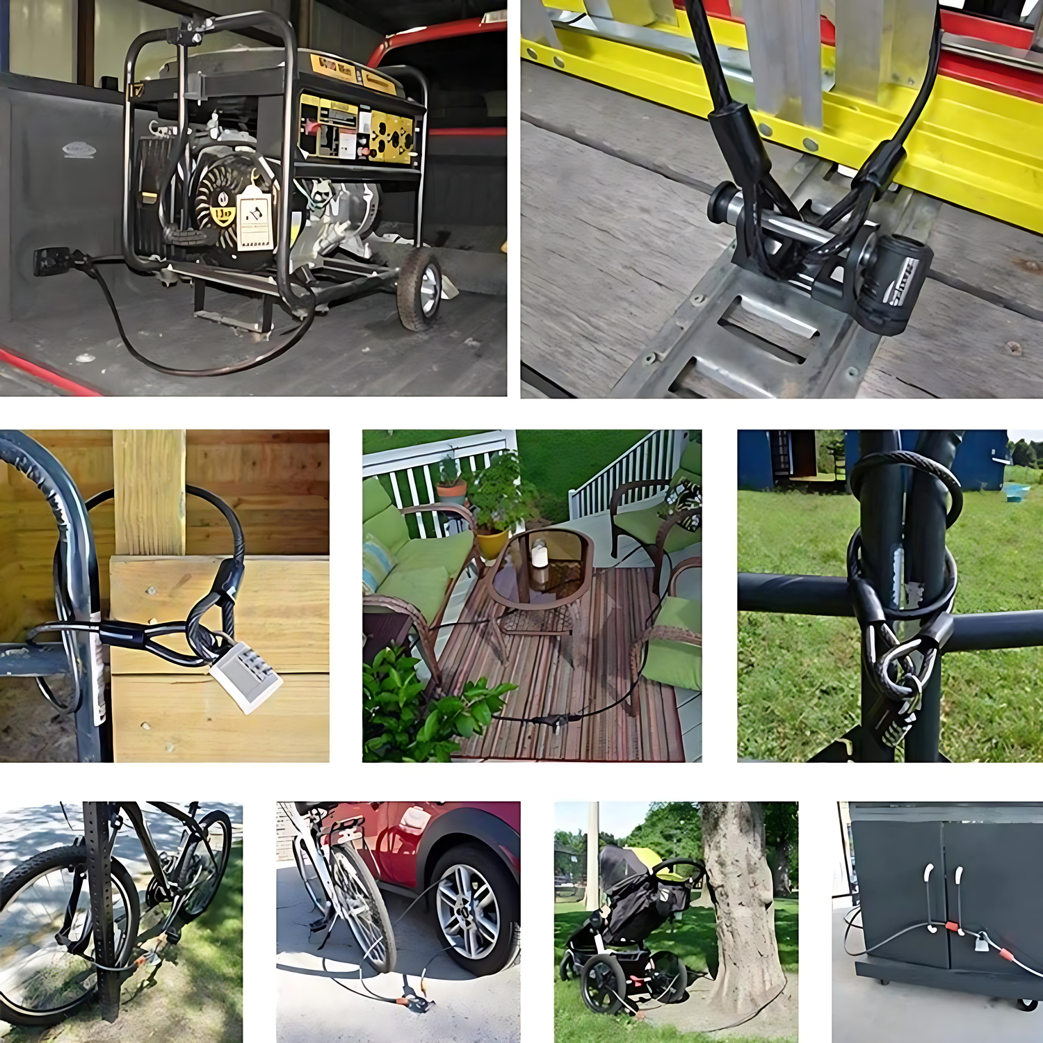 Transformacion Çelik Örgü Kablo Kilit 12mm 120 cm Bisiklet Kilidi Motosiklet Kilidi Eşya Garaj Kilidi 721730