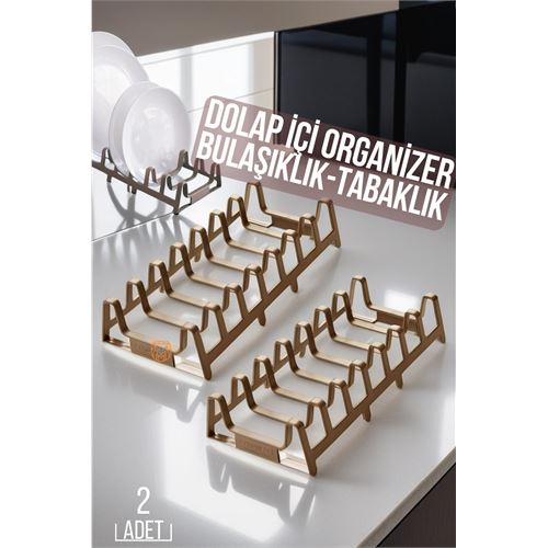 Modacar 2 li Dolap İçi Tencere Kapak Ve Tabak Düzenleyici Kurutmalık Organizer 